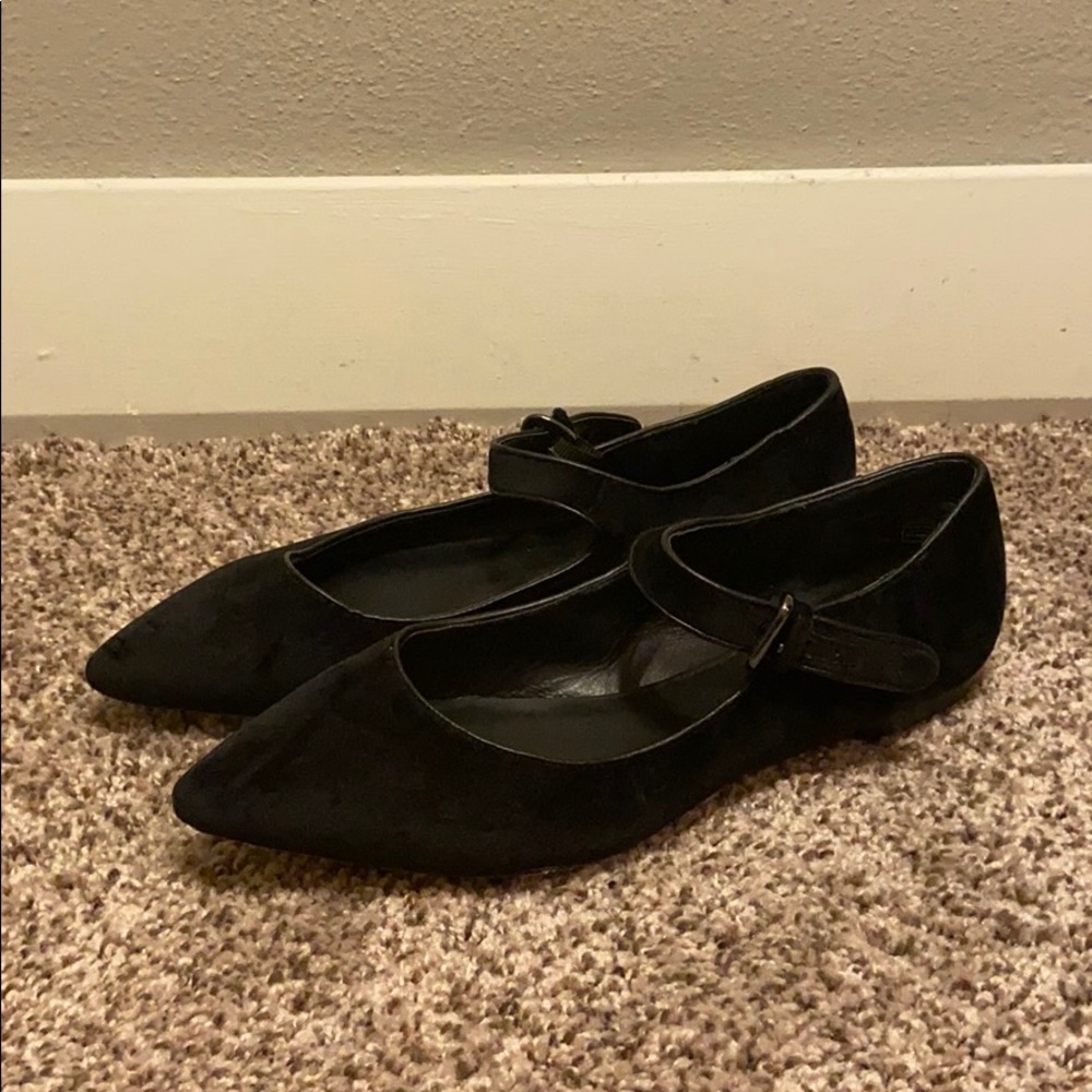NWOT Lands’ End Velvet Ballet Flats
